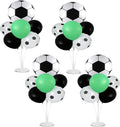 4 Sets Soccer Party Balloons Stand Kit, Soccer Party Balloon Centerpiece by Unknown