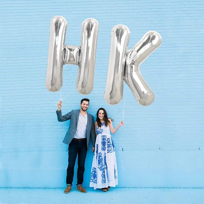 TONIFUL 40 Inch Large Silver Letter H Foil Balloons Alphabet Balloons | Giant - Image 5