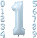 40 Inch Light Blue Foil Number 1 Balloon by TNCDJKPA