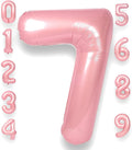 RainbowQ Pink 7 Balloon Number 40 Inch 0-40 Foil Large Balloons | Big Mylar 7 by RainbowQParty