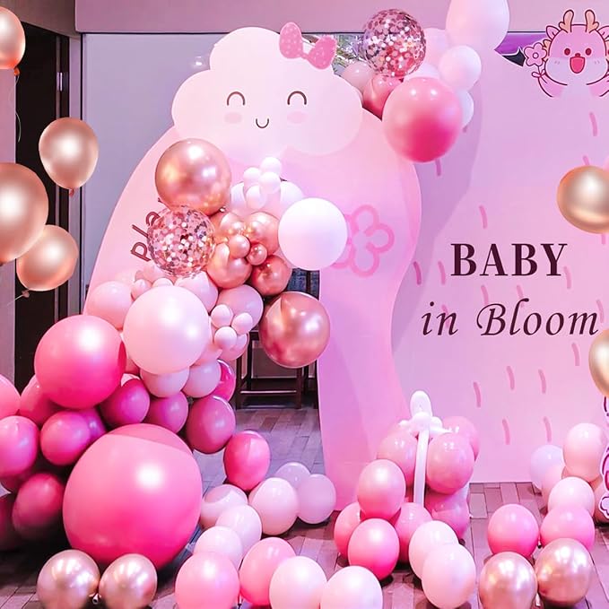 Pink and Gold Balloon Arch Kit, Different Size 18 12 10 5 inch, Princess - Image 6
