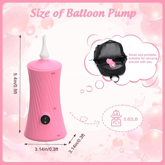 Balloon Pump Electric Air Pump for Long Balloon Inflator Blower Machine for - Image 2
