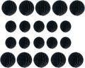 20pcs Honeycomb Flower Balls 3''6'' Black Party Honeycomb Balls Decoration | by ZGjoy