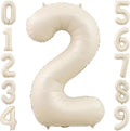 40 Inch Cream Foil Number 2 Balloon by TNCDJKPA