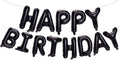 PIGETALE Black Happy Birthday Balloons Banner, 16 Inch Mylar Foil Letters Happy by welcomePIGETALE