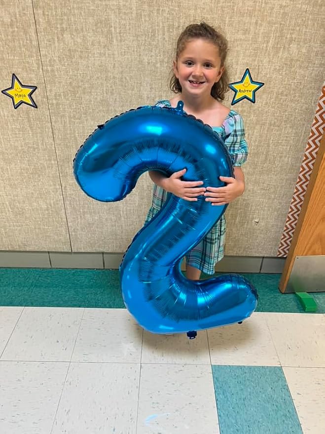 40 Inch Navy Blue Number 6 Balloon, 6th Blue Birthday Party Decorations | 40 - Image 8