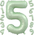 40 Inch Olive Green Number 5 Foil Balloon by TNCDJKPA