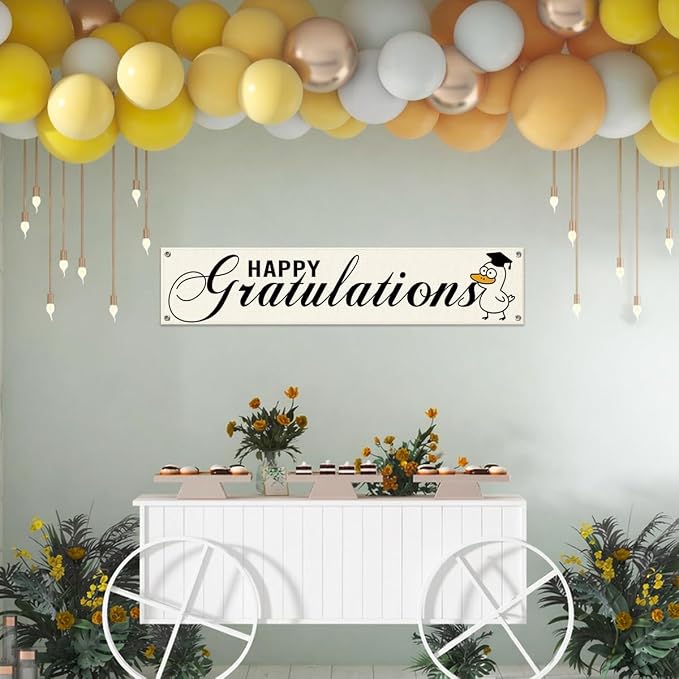 Happy Graduation Banner Decor, Cute Duck Hanging Sign - Image 4