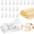 20Pcs Balloon Clips with 200Pcs Long Balloons, 3.5" Transparent Plastic by WelcometoVisittheViksio