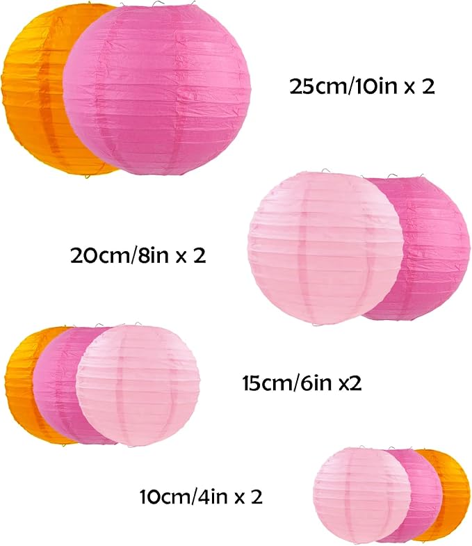 ZOOYOO 10Pcs Paper Lanterns, Graduation, Baby Shower, Mother's Day, Fall Garden - Image 2
