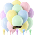 Pro Duralatex Pastel Extra-Thick Balloons 100 Pack 12 inch | Multicolor Macaron by Bezente