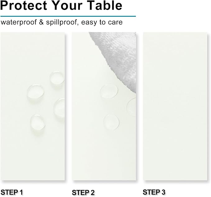 Hiasan Ivory Tablecloth for Rectangle Tables - Waterproof and Spillproof Washable Fabric Table Cloth for Dining Room Kitchen, 70 x 120 Inch