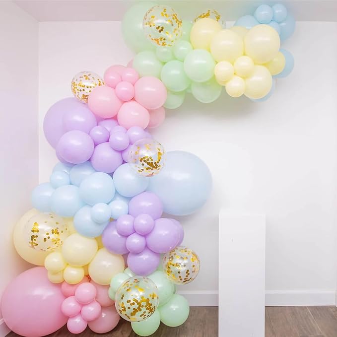 Pastel Balloons 12 Inch Pastel Rainbow Balloons 35Pcs Multicolor Colorful - Image 7