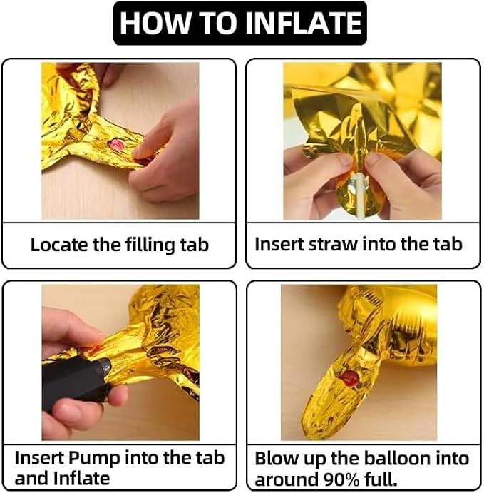 Blue Happy Birthday Balloons Banner Sign Mylar letter Party Decoration | - Image 6