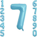 Pearlescent Blue Number 7 Balloon 40 Inch, Giant Light Blue Mylar Foil Balloon by Unknown