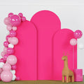 FANPROMS Spandex Arch Cover Set of 3 Hot Pink 4 5 6FT Fuchsia Arch Backdrop by FANPROMS