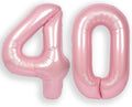 RainbowQ Pink 40 Balloon Number 40 Inch 0-40 Foil Large Balloons | Big Mylar 40 by RainbowQParty