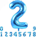 TONIFUL 40 Inch Blue Number 2 Balloons Large Foil 2nd Birthday Decorations | by TONIFUL