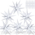 72 PCS White Star Balloons, 26 Inch Star Foil Explosion Balloons, Large Spike by GCTWFYK