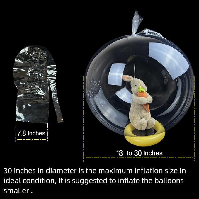 Large Clear Balloons for Stuffing, Giant Wrap Gifts for Mother's Day/Bridal - Image 3