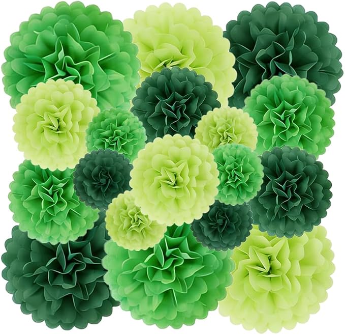 18pcs Decorative Tissue Paper Pom Poms of 14in - Image 9