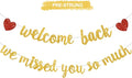 Glitter Gold Welcome Back We Missed You So Much Banner NO DIY | Pre-Strung by RICHHHA