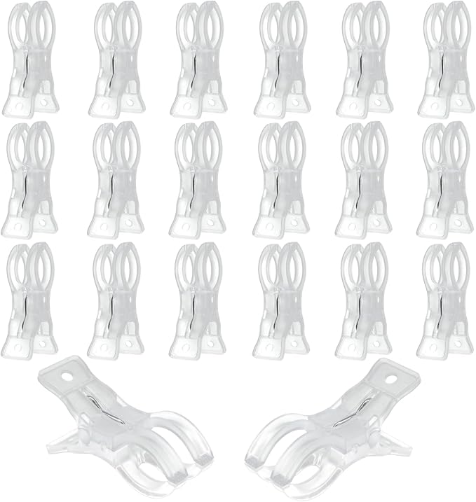 3.5 Inch Clear Plastic Spring Clamps, Transparent Clips by Unknown