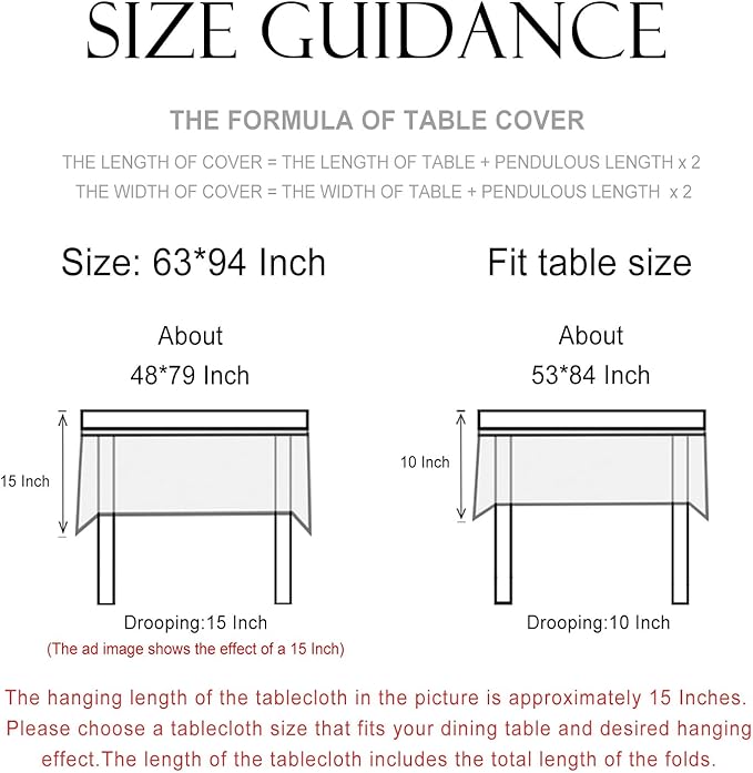 patdrea Designer Beige Long Tablecloth for Rectangle Table,Elegant Linen Floral Pattern French Table Cloth,Decor Cover Cloth for Kitchen Dining Christmas,Thanksgiving,Party,563"x94"-Istana a