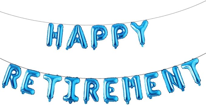 Set of 15 Happy Retirement Balloons & Banner by RUIANSI