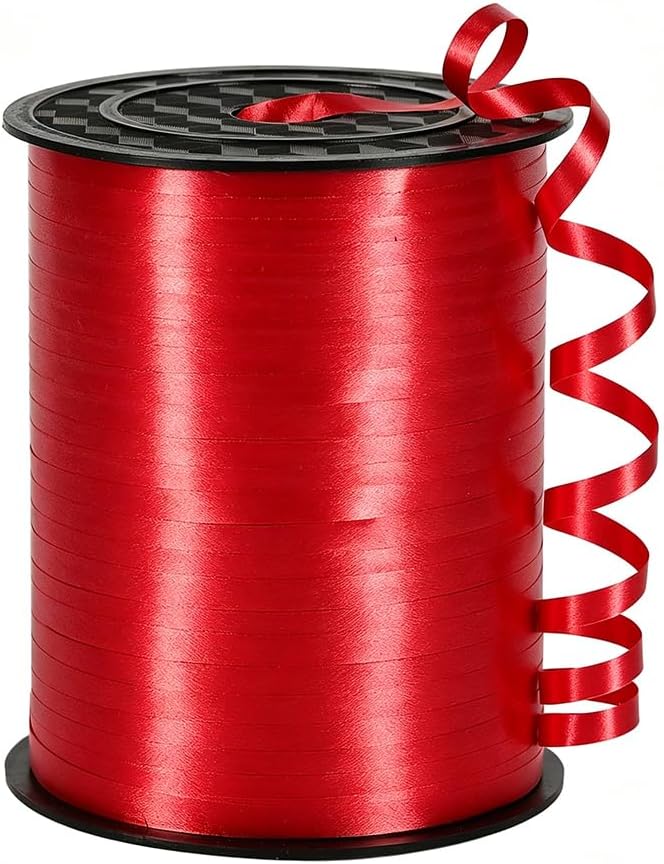 Red Curling Ribbon, 3/16 inch x 500 Yard Red Curling Ribbon by PendantofLuck