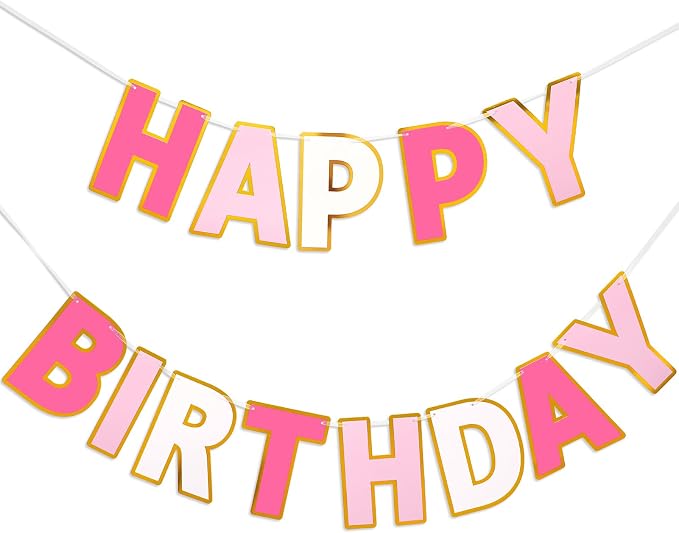 Pre-Strung Happy Birthday Banner by LITAUS