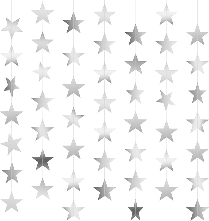 Silver Star Garland Banner by ChicQuench