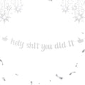 Funny Grad Banner Holy Shit You Did It Banner – Pre-Strung Glitter Graduation by Unknown