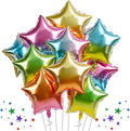 TONIFUL 30 Pcs Star Balloons 18 Inch Large Gradient Rainbow Foil Balloons | by TONIFUL