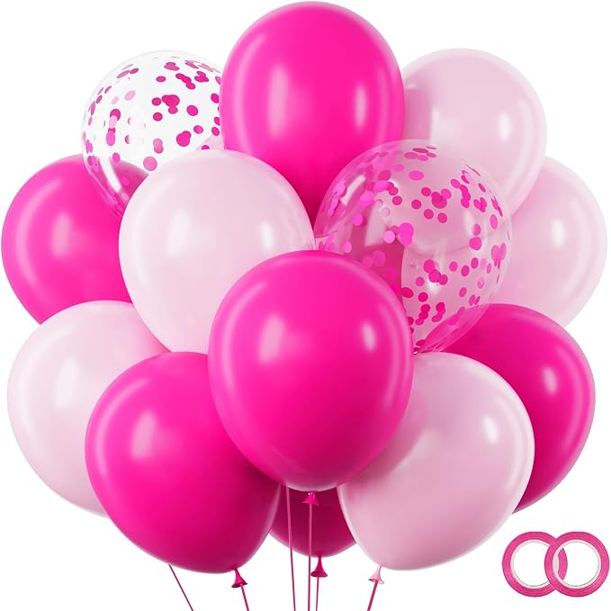 RUBFAC Pink Balloons Party Balloon and Hot Pink Balloons by RUBFAC