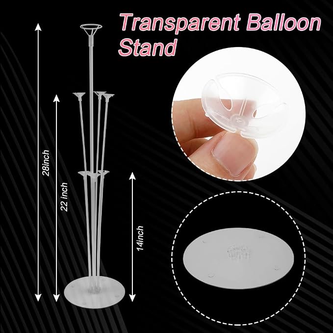 Balloon Stand kit 4 Sets 10 Pcs Balloon Arch Kit Balloons Sticks - Image 4