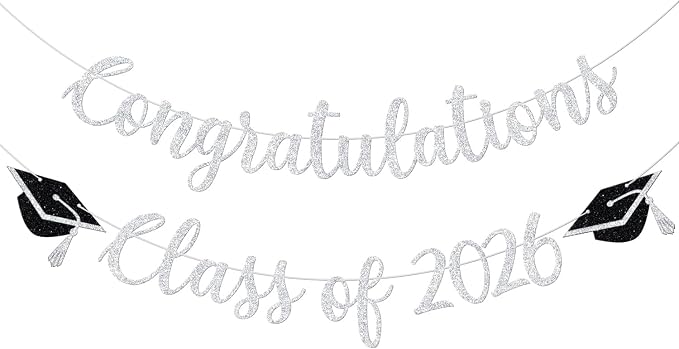 Congratulations Class of 2026 Banner, Congrats Grad Party Decor, 2026 by Yotawebery