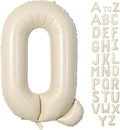 Cream Letter Q Balloons, 40 Inch Balloons Letter Q Mylar Helium Large Q Balloon by BBPOOL