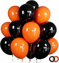 100 Pcs Black and Orange Balloons 12 Inch Halloween Latex Balloons Thicken by ASIYUHY