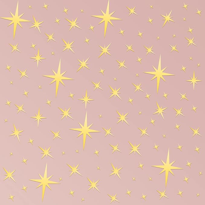 Zonon 82 Pieces Mirror Wall Stickers Star Wall Decals Decor Removable 3D by Zonon