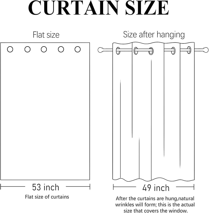 Designer Elegant Linen Printed Curtains, 2 Panels, kitchen Bedroom Living Room - Image 5