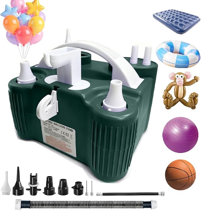 4-in-1 Electric Balloon Pump, Portable Electric Air Balloon Blower Machine by Unknown