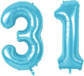 Number 31 Balloons for 31st Birthday Party Decorations, 0-100 Large No.31 by Joycard