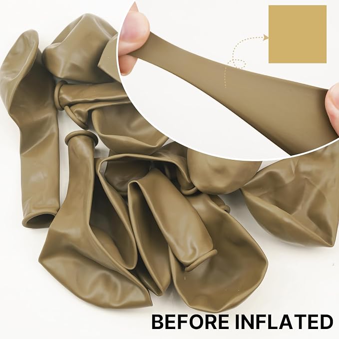 PartyWoo Light Brown Balloons 140pcs Neutral Boho Coffee Color | 18 12 10 5 - Image 2