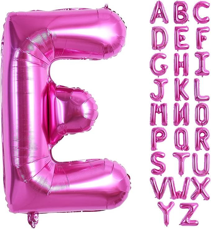 TONIFUL 40 Inch Large Rose Red Letter E Balloons - Image 2