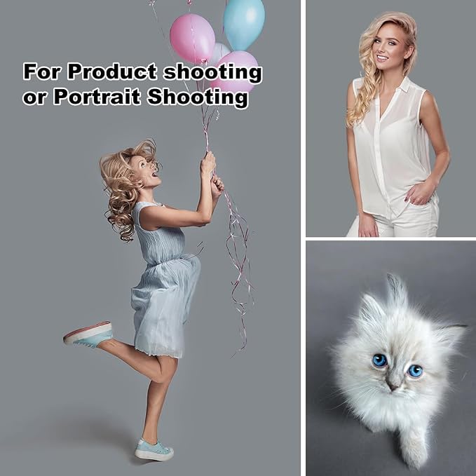CPLIRIS 10x12ft Gray Backdrop Photography Grey Photo Shooting Background - Image 6
