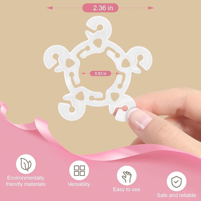 Balloon Clips 60 Pack for 5 Balloon Flowers, Easy No Knot Balloon Arch - Image 2