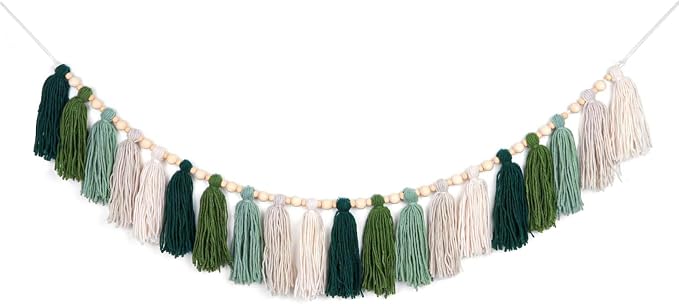 GIAUMA Green Tassel Garland by GIAUMA