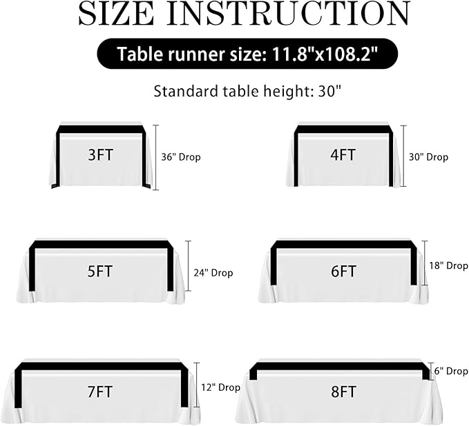 SHEJIZE 2 Pack Black Satin Table Runner 12x108 Inches Long, Bright Silky Smooth Satin Table Runner Table Decor for Wedding Banquet Christmas Prom Event Birthday Party