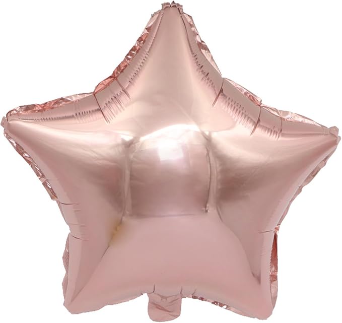 MEETINGU Rose Gold Metallic Balloons, 18 Inch Rose Gold Star Mylar Balloons 10 - Image 2